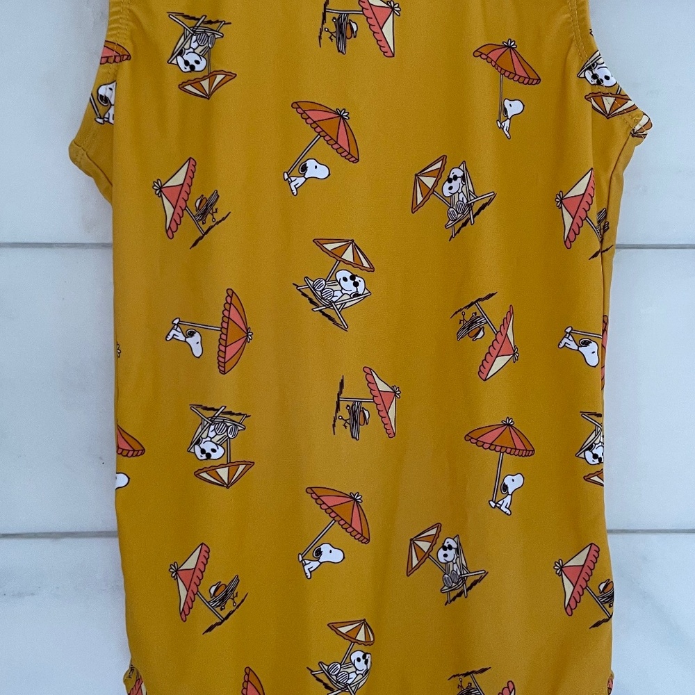 SEAESTA SURF X PEANUTS SNOOPY SHADE SWIMSUIT / MUSTARD